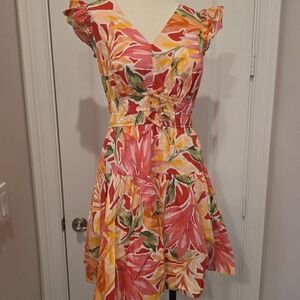 Vince Camuto Floral Print Mini Dress